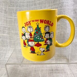 Peanuts Joy To The World Christmas Mug 2015 Snoopy Yellow ICUP 12oz